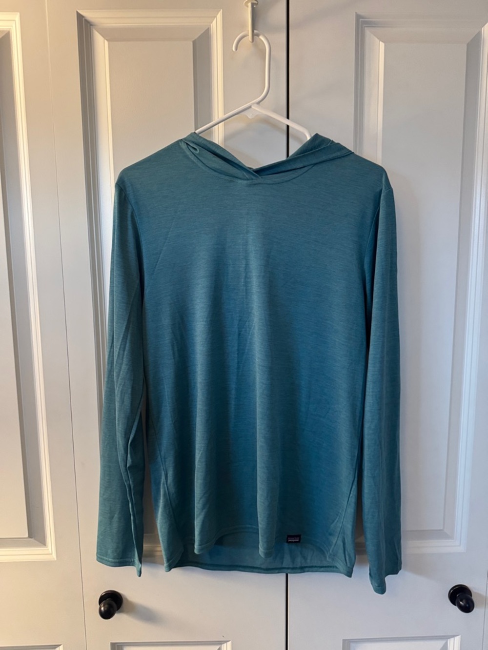 Patagonia Teal Lightweight Hooded Long-Sleeve Shirt